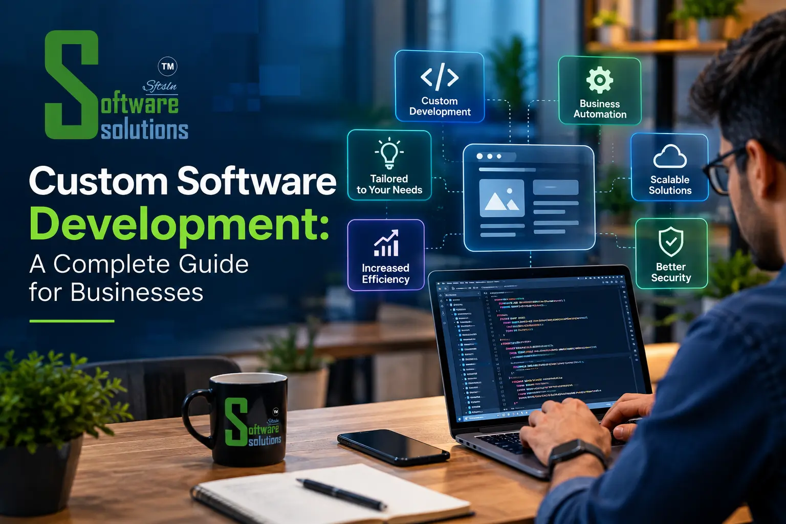 Custom software development for businesses by Software Solutions